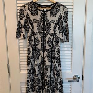 BCBG Black & White Dress